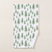 Waterverf Pine Tree Patroon Bad Handdoek (Handdoek)