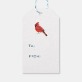 Waterverf Pine Tree Seasons Greetings Custom Cadeaulabel (Achterkant)