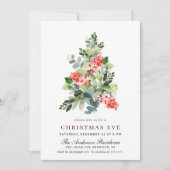 Waterverf Pine Tree Vakantie KERSTFEEST Eva Kaart (Voorkant)