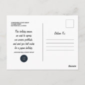 Waterverf Pine Trees Business Prettige feestdagen Briefkaart (Achterkant)