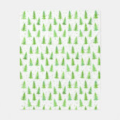 Waterverf Pine Trees Fleece Deken (Voorkant)