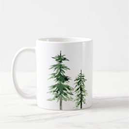 Waterverf Pine Trees Koffiemok