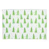 Waterverf Pine Trees Kussensloop (Voorkant)