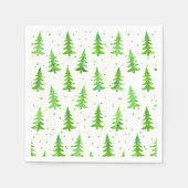 Waterverf Pine Trees Servetten (Voorkant)