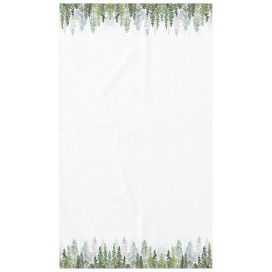Waterverf Pine Trees Tafelkleed (Voorkant)