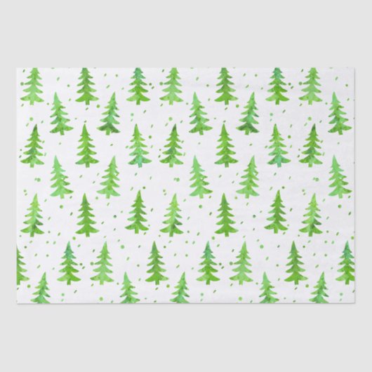 Waterverf Pine Trees Tissuepapier (Voorkant)