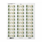 Waterverf Pine Trees Woodland Retouradres Etiket (Full Sheet)