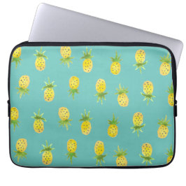 Waterverf Pineappelpatroon 13-inch laptophoes Laptop Sleeve