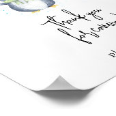 Waterverf pinguïn - Bedankt voor je komst Poster (Hoek)