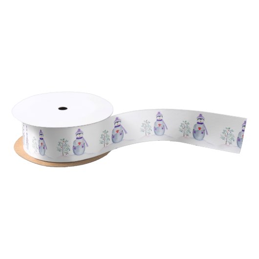 Waterverf pinguïn met hete cacao lint (Spoel)