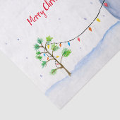 Waterverf pinguïn met valslicht tissuepapier (Detail)