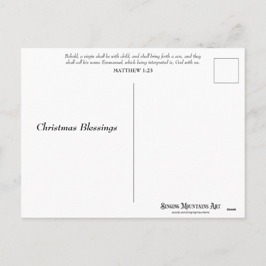 Waterverf pinguïns alles is rustig alles is helder feestdagenkaart (Achterkant)