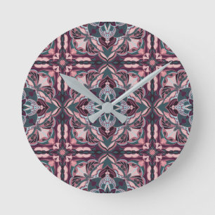Waterverf Pink Azulejo Spaanse Tegel Ronde Klok