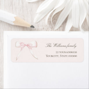 waterverf Pink Bow Label