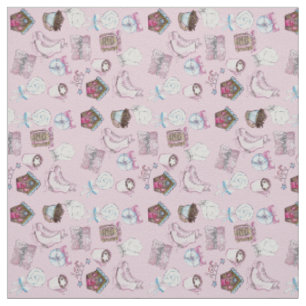 Waterverf Pink Christmas geïnspireerd Stof