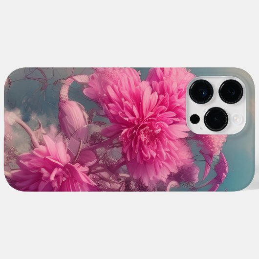 WATERVERF PINK FANTASY CHRYSANTHEMUMS Case-Mate iPhone CASE (Achterkant (horizontaal))