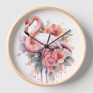 WATERVERF PINK FLAMINGO MET STROMEN