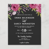 Waterverf Pink Floral Weddenschap (Voorkant)