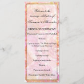 Waterverf Pink Floral Wedding Programma (Voorkant)