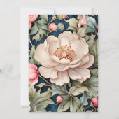 Waterverf Pink Floral Wedding Save The Date (Achterkant)