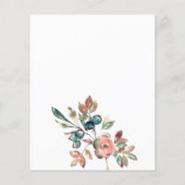 Waterverf Pink Florals Weddenschap (Achterkant)