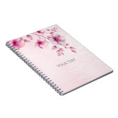 Waterverf Pink Flowers Notitieboek (Rechterzijde)