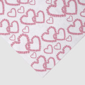 Waterverf Pink Peony Hearts Tissuepapier (Detail)