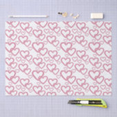 Waterverf Pink Peony Hearts Tissuepapier (Craft)
