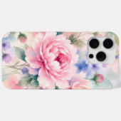 Waterverf Pioen Bloem Case-Mate iPhone Case (Achterkant (horizontaal))