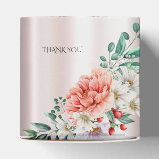 Waterverf Pioen Bloem Favor Box Bedankdoosjes (Bovenkant)