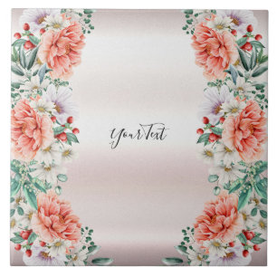 Waterverf Pioen Bloem Keramische Tegel Tegeltje