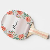 Waterverf Pioen Bloem Ping Pong Paddle Tafeltennisbatje (Zijkant)