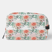 Waterverf pioen bloem toilettas toilettasje (Achterkant)