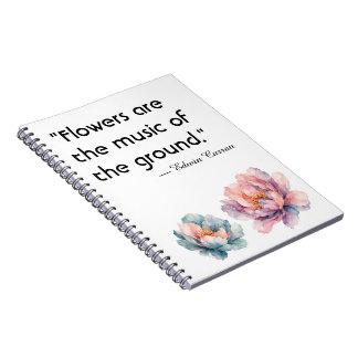 Waterverf Pioen Bloemmotief Notitieboek