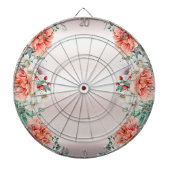 Waterverf Pioen Flower Dartboard Dartbord (Voorkant)