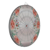 Waterverf Pioen Flower Dartboard Dartbord (Voorkant Links)