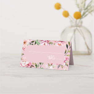 Waterverf Pioen Magnolia Bloemen Roze Bruiloft