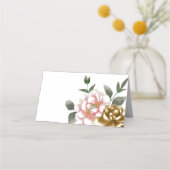 Waterverf pioen tafel zitnummers plaats kaart (Achterkant)