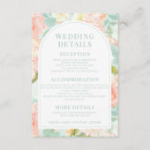 Waterverf pioenen Bloemen bruiloft Details Kaarten (Voorkant)