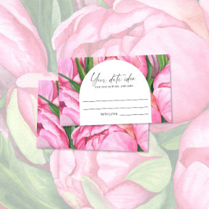 Waterverf pioenen - Date nacht ideeën \ Date jar Informatiekaartje