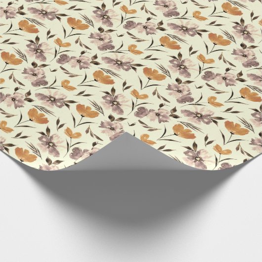 Waterverf pioenroos, abstract bloemmotief. cadeaupapier (Hoek)