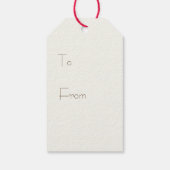 Waterverf Pioenrozen gepersonaliseerd geschenk Lab Cadeaulabel (Achterkant)