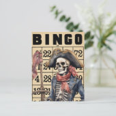 Waterverf piraat op Bingo Kaart (Staand voorkant)