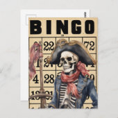 Waterverf piraat op Bingo Kaart (Voorkant / Achterkant)