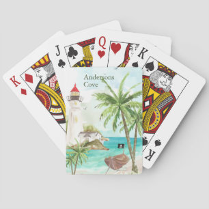 Waterverf Pirate Cove Summer Pokerkaarten