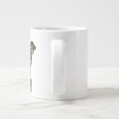 Waterverf Pit Bull Terrier Puppy Dog Grote Koffiekop (Achterkant)