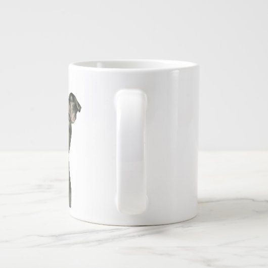 Waterverf Pit Bull Terrier Puppy Dog Grote Koffiekop (Achterkant)