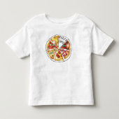 Waterverf pizza gepersonaliseerd kinder shirts (Voorkant)