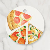 Waterverf Pizza Party Verjaardag Dank u Bedankjes Labels (Achterkant)