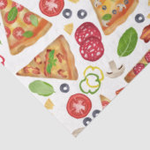 Waterverf Pizza Slices Pattern Tissuepapier (Detail)